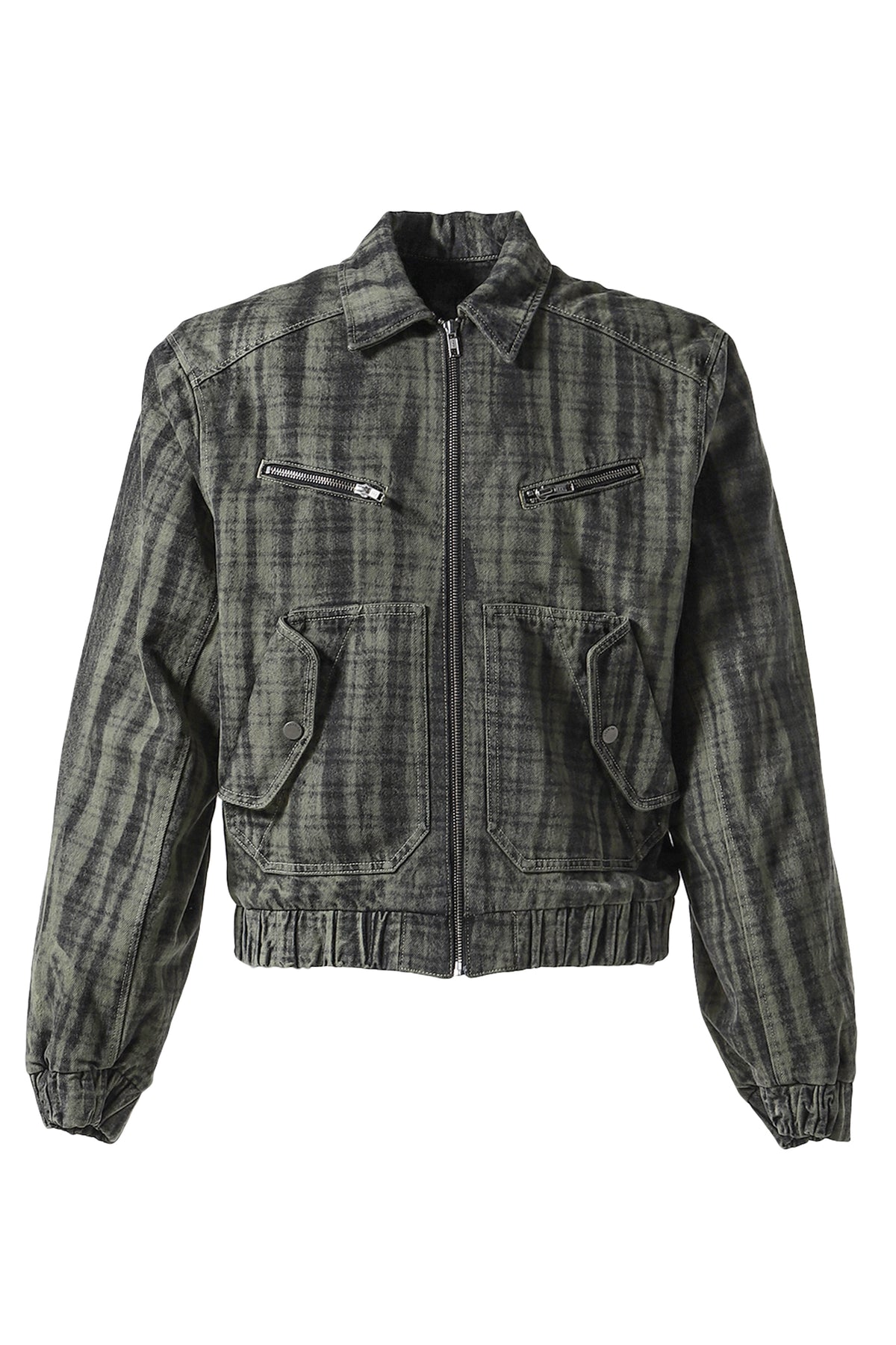 DENIM LINING BOMBER / TARTAN DENIM