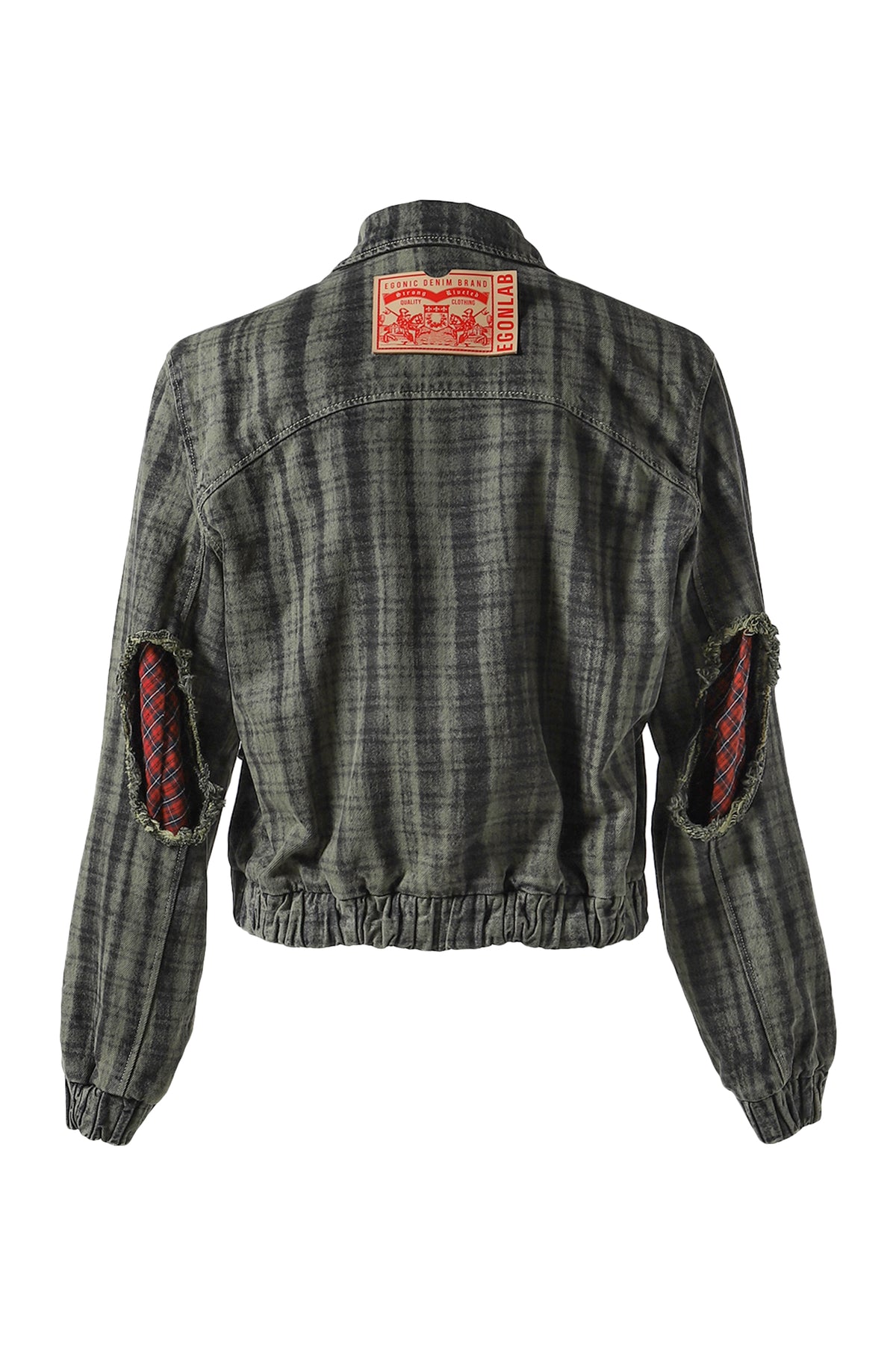 DENIM LINING BOMBER / TARTAN DENIM