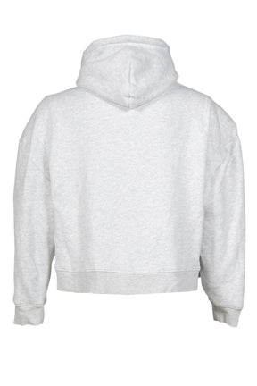 ZIP HOODIE 'DEAD BUT STILL TURNED ON' / HEATHER GRY