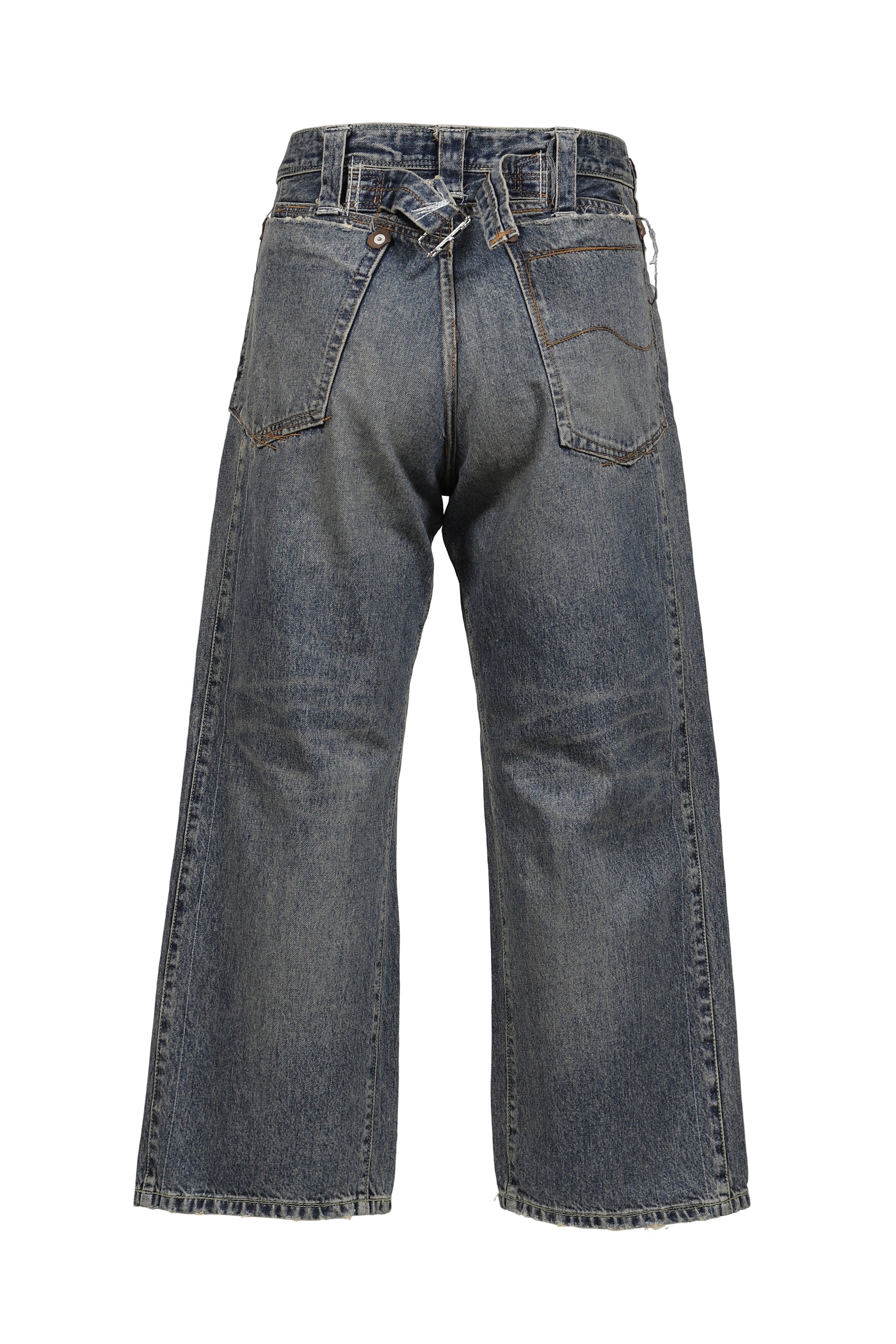 "RANDOM STICH" WIDE DENIM PANTS / IND