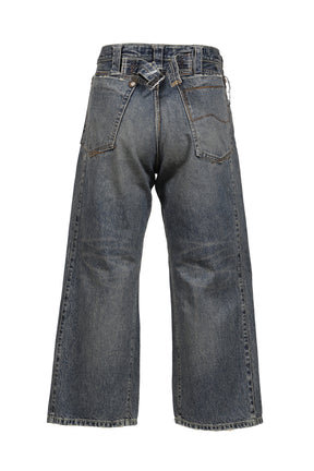 "RANDOM STICH" WIDE DENIM PANTS / IND