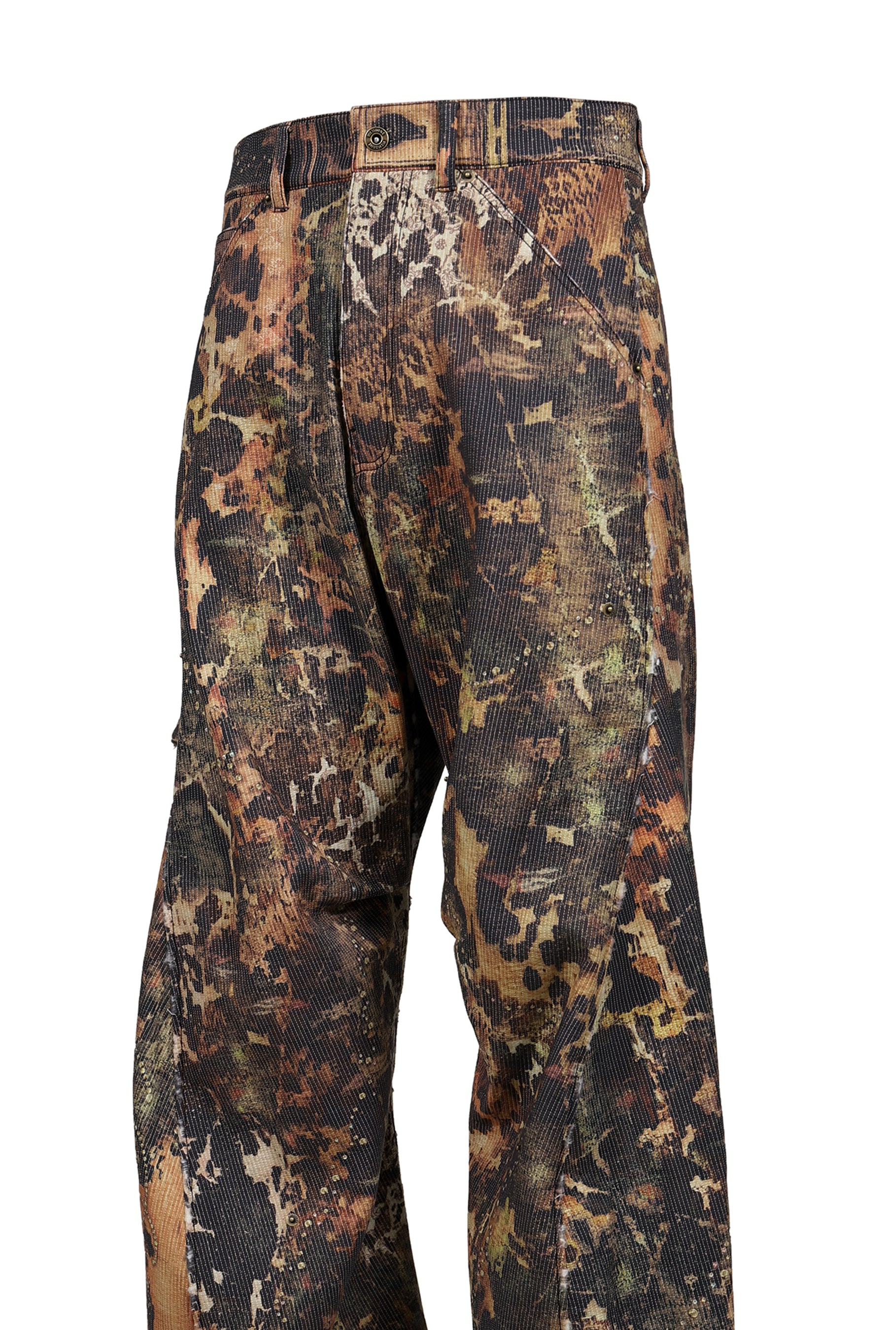 MIX MENS ALL-OVER PRINT CURVED PANTS / MIX