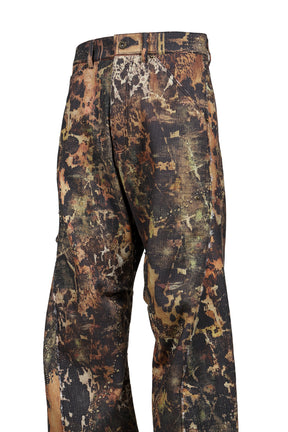 MIX MENS ALL-OVER PRINT CURVED PANTS / MIX