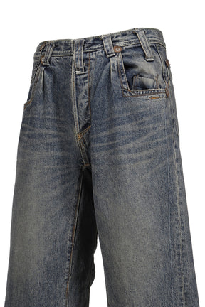 "RANDOM STICH" WIDE DENIM PANTS / IND