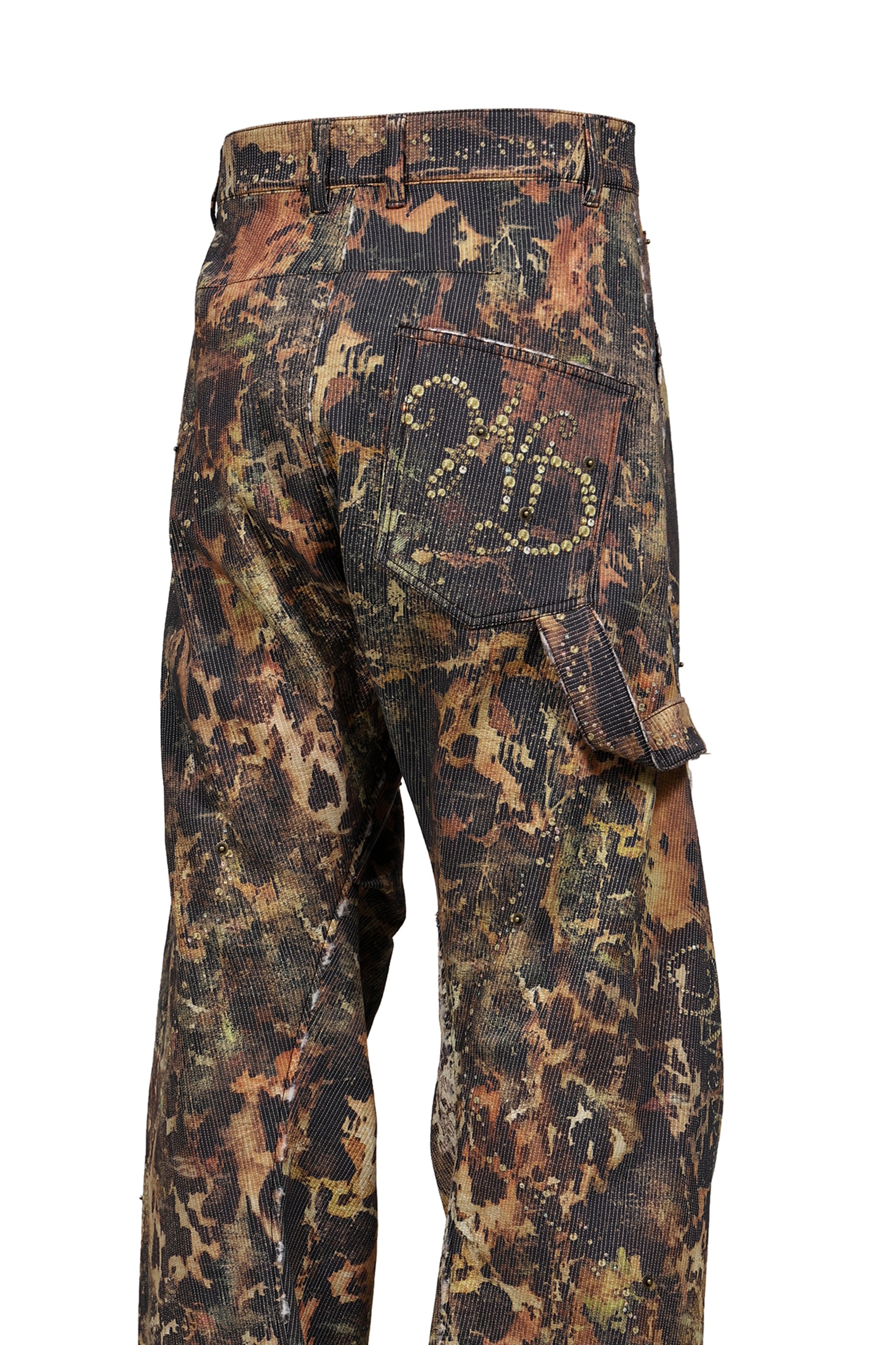 MIX MENS ALL-OVER PRINT CURVED PANTS / MIX