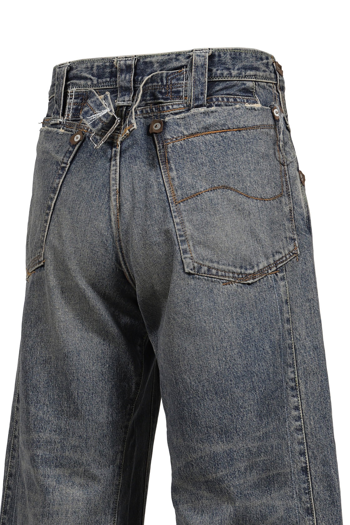 "RANDOM STICH" WIDE DENIM PANTS / IND