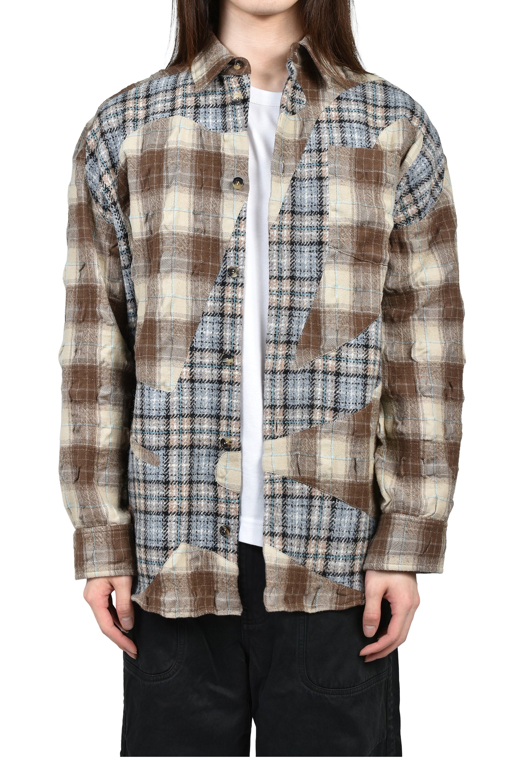 SHIRT / BRW GRY