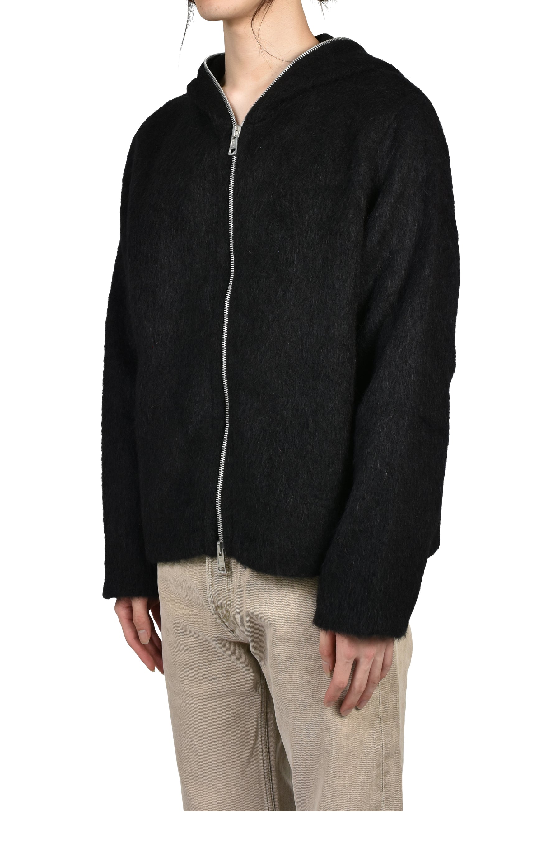 FULL ZIP HOOD / BLK