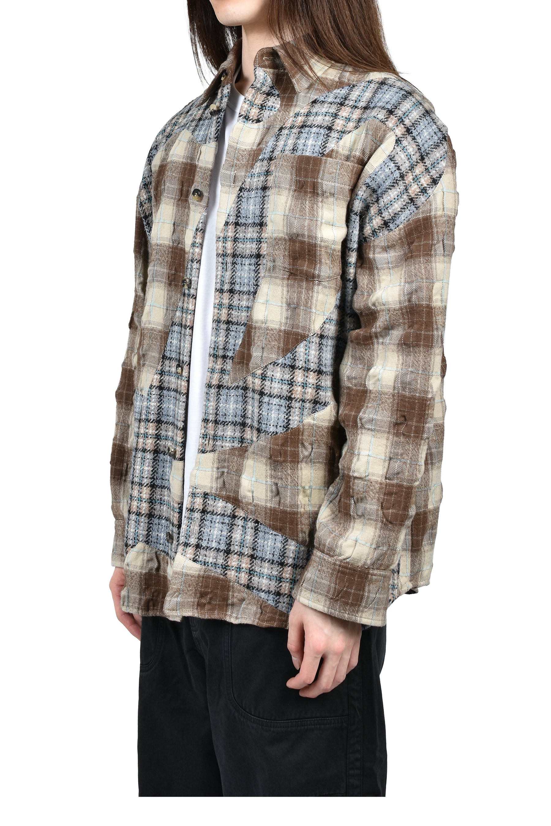 SHIRT / BRW GRY