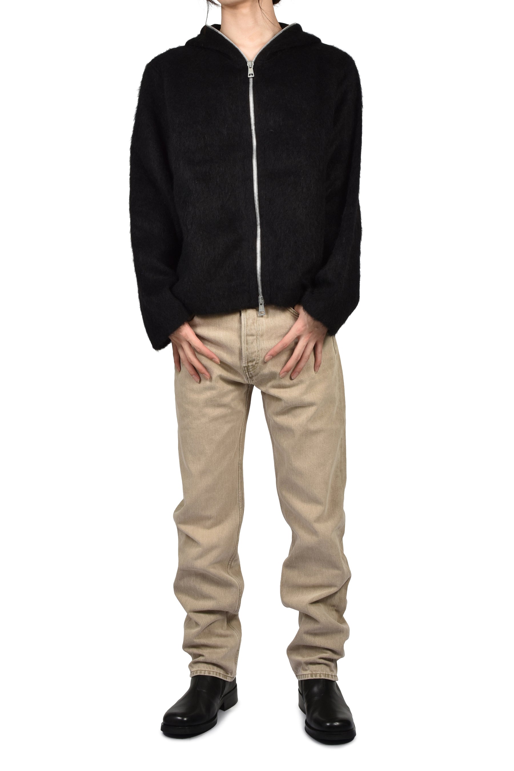 FULL ZIP HOOD / BLK