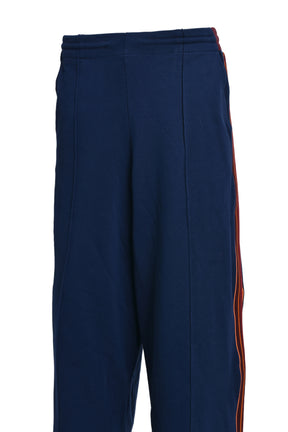 WIDE LEG TRACK PANT / NAVY / BURGUNDY