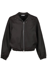 DRAPED BLOUSON COTTON / BLK