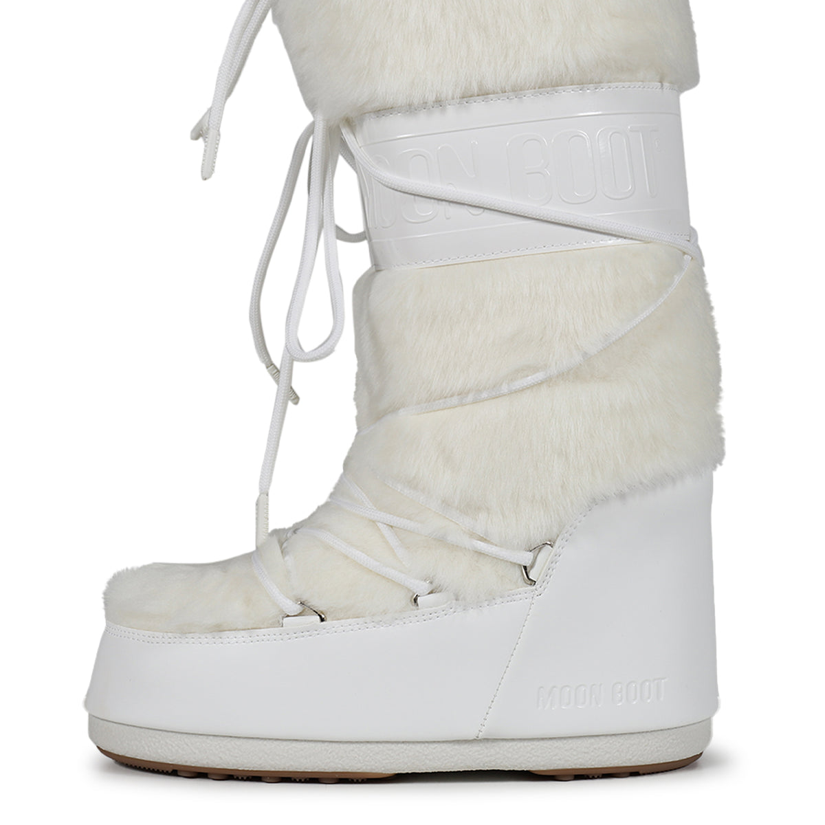 MOONBOOT ムーンブーツ FW25 MB ICON FAUX FUR / OPTICAL WHT - NUBIAN