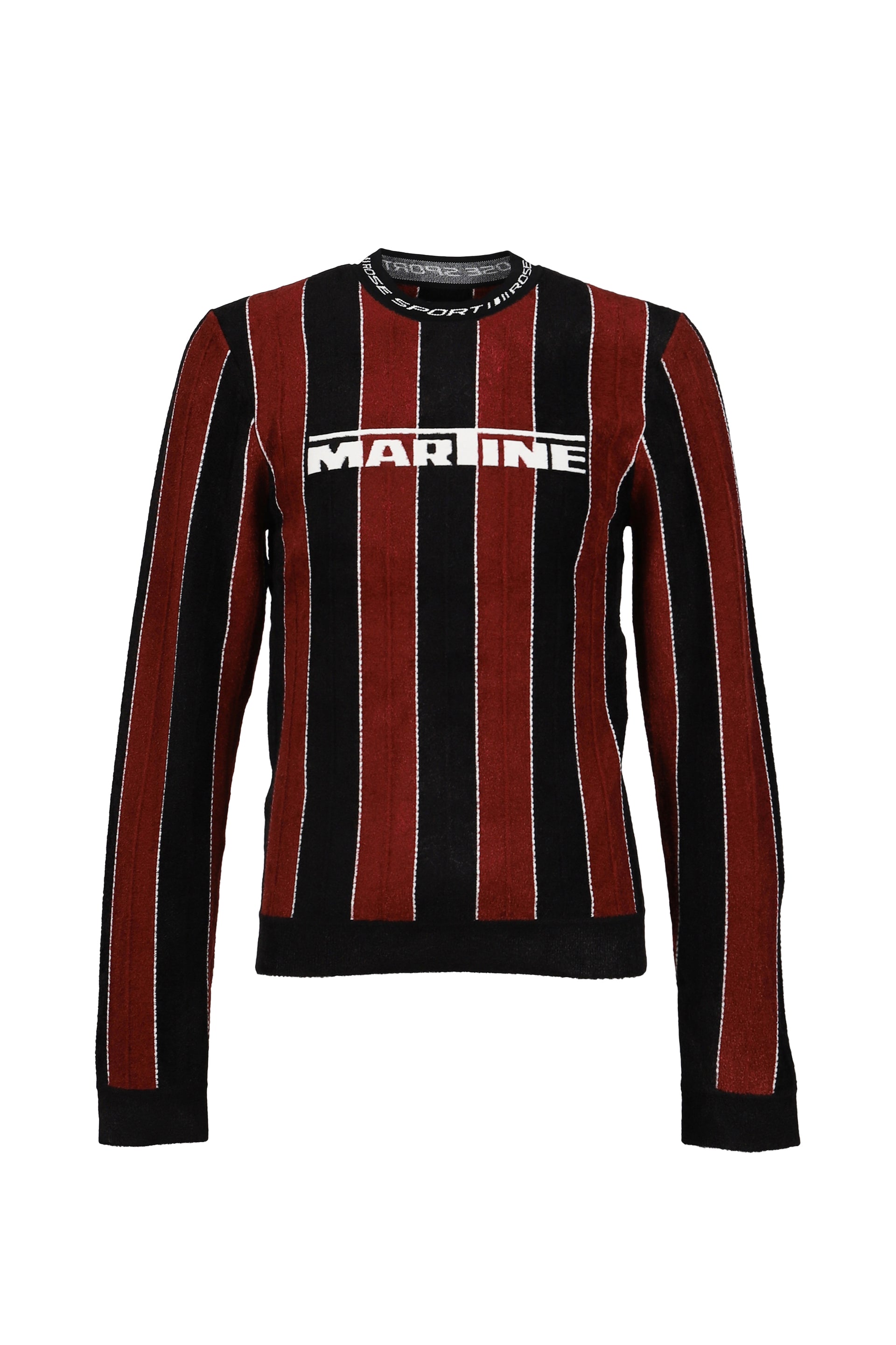 SPORTY LOGO CREW NECK / BLK BUR