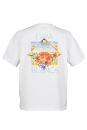 FLOWER COURT ICON CLASSIC T-SHIRT / BRIGHT WHT