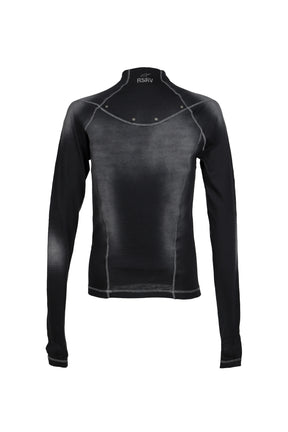 CROSSBONES LS TEE / BLACK WASHED