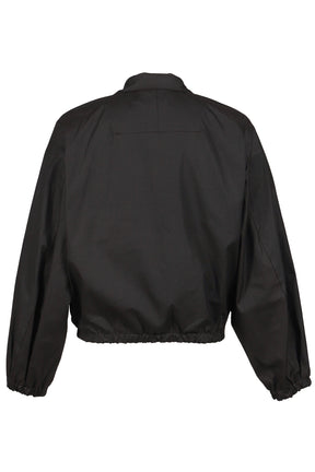 DRAPED BLOUSON COTTON / BLK