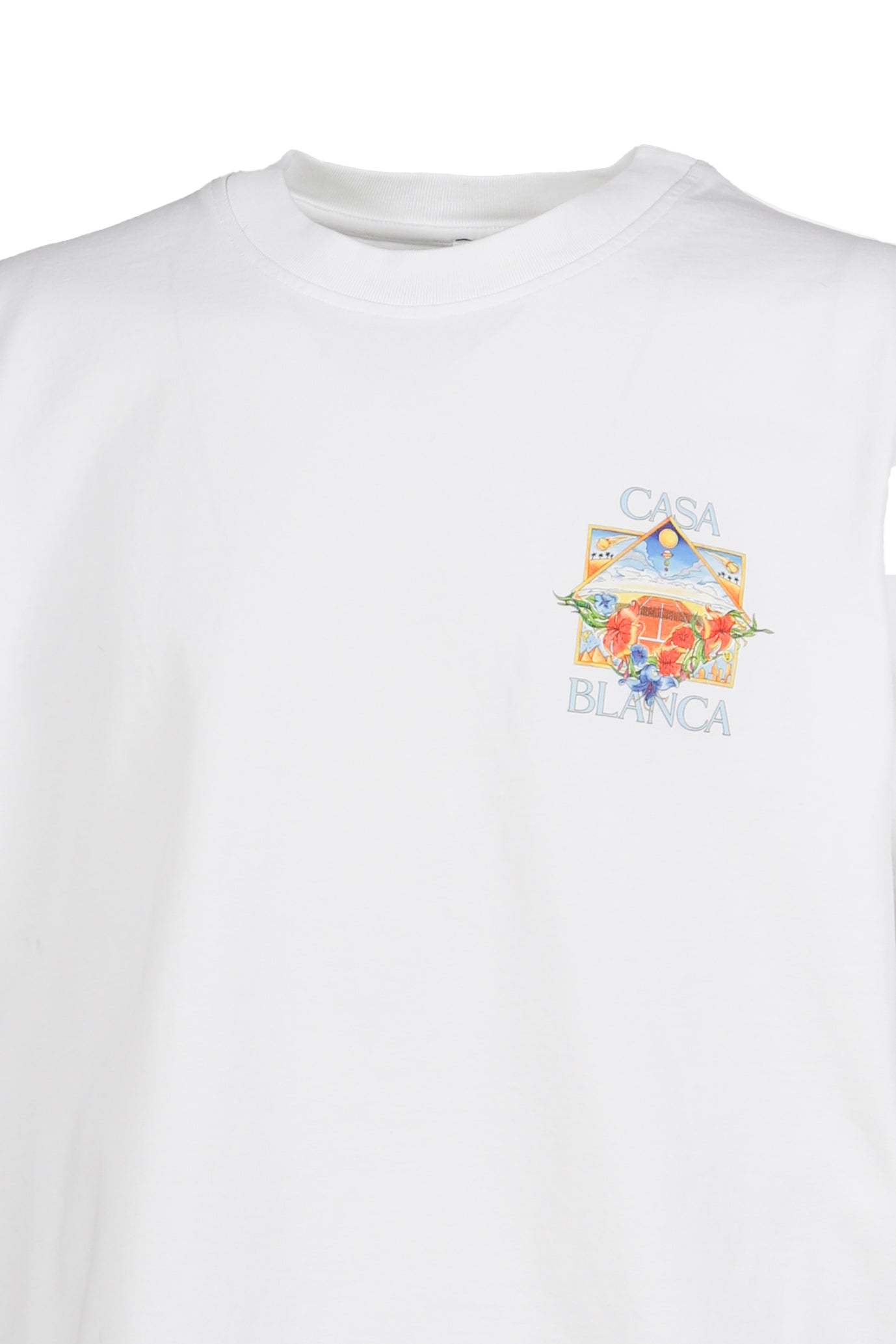 FLOWER COURT ICON CLASSIC T-SHIRT / BRIGHT WHT