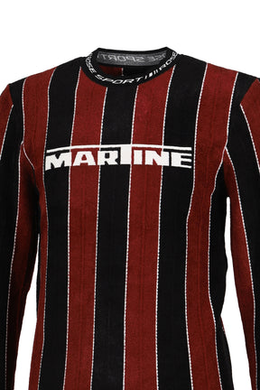 SPORTY LOGO CREW NECK / BLK BUR