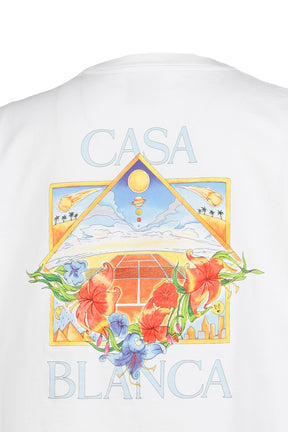 FLOWER COURT ICON CLASSIC T-SHIRT / BRIGHT WHT