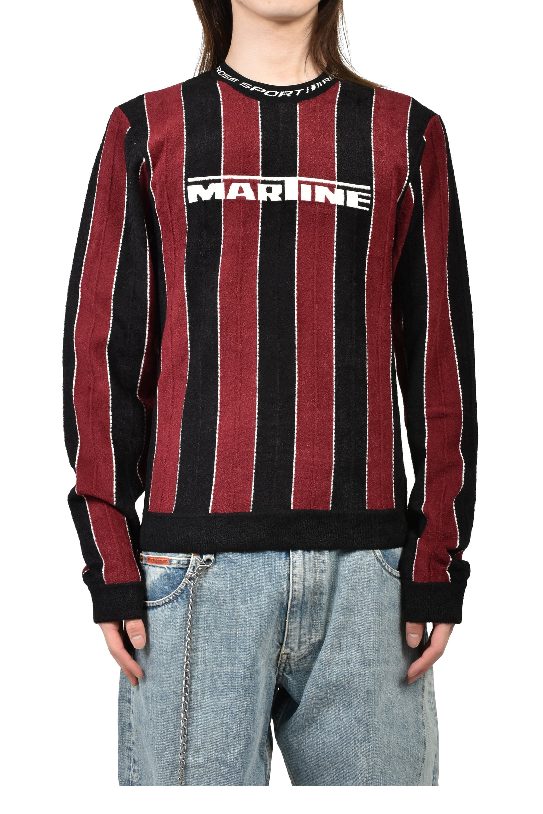 SPORTY LOGO CREW NECK / BLK BUR 