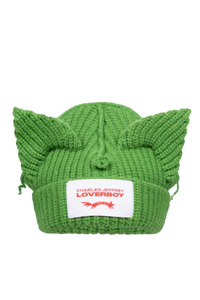 CHUNKY EARS BEANIE / GREEN