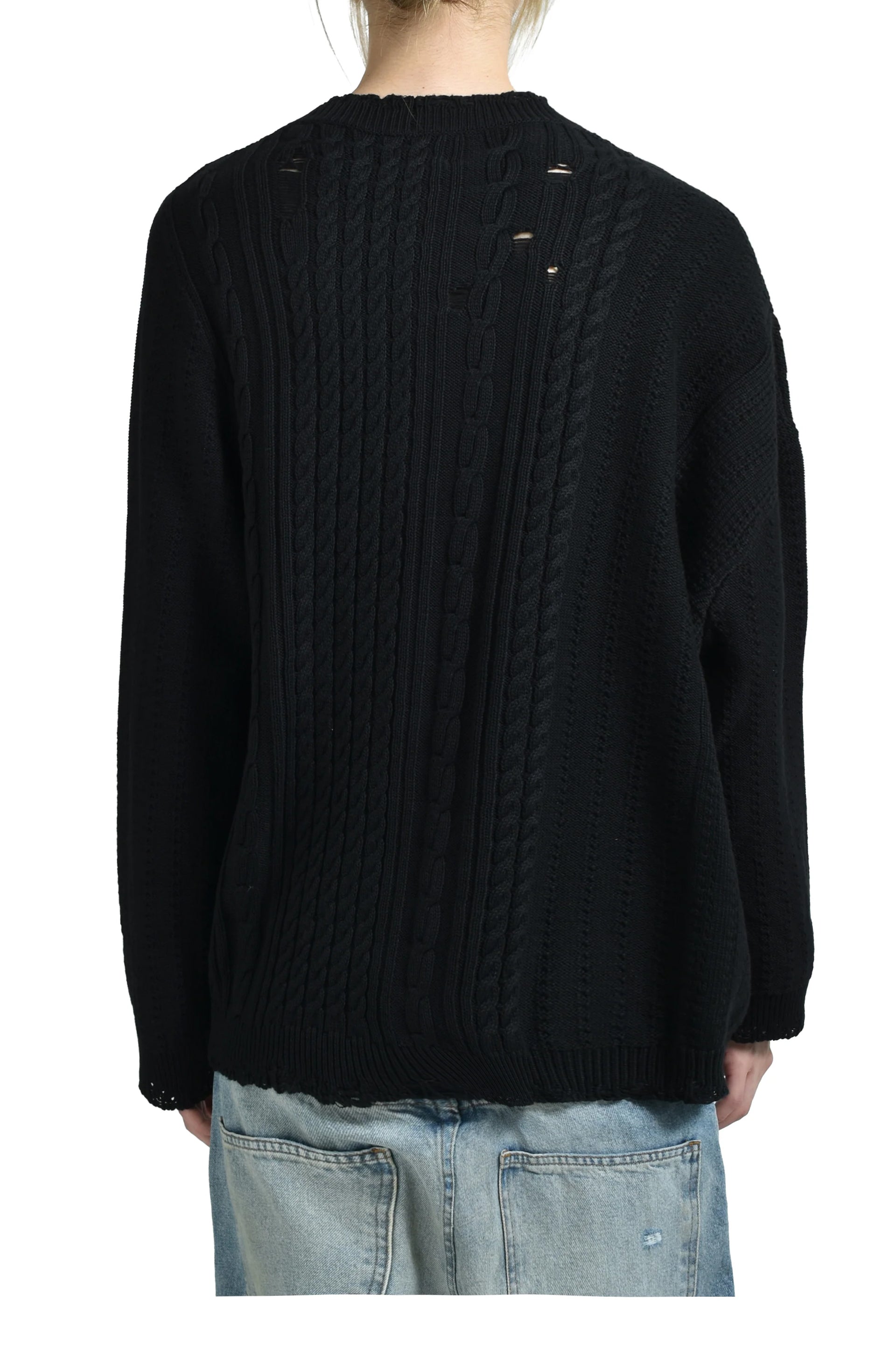 ASYMMETRICAL CARDIGAN / BLK