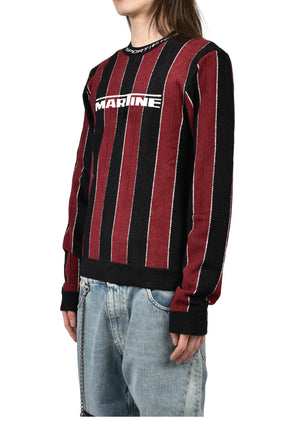 SPORTY LOGO CREW NECK / BLK BUR 