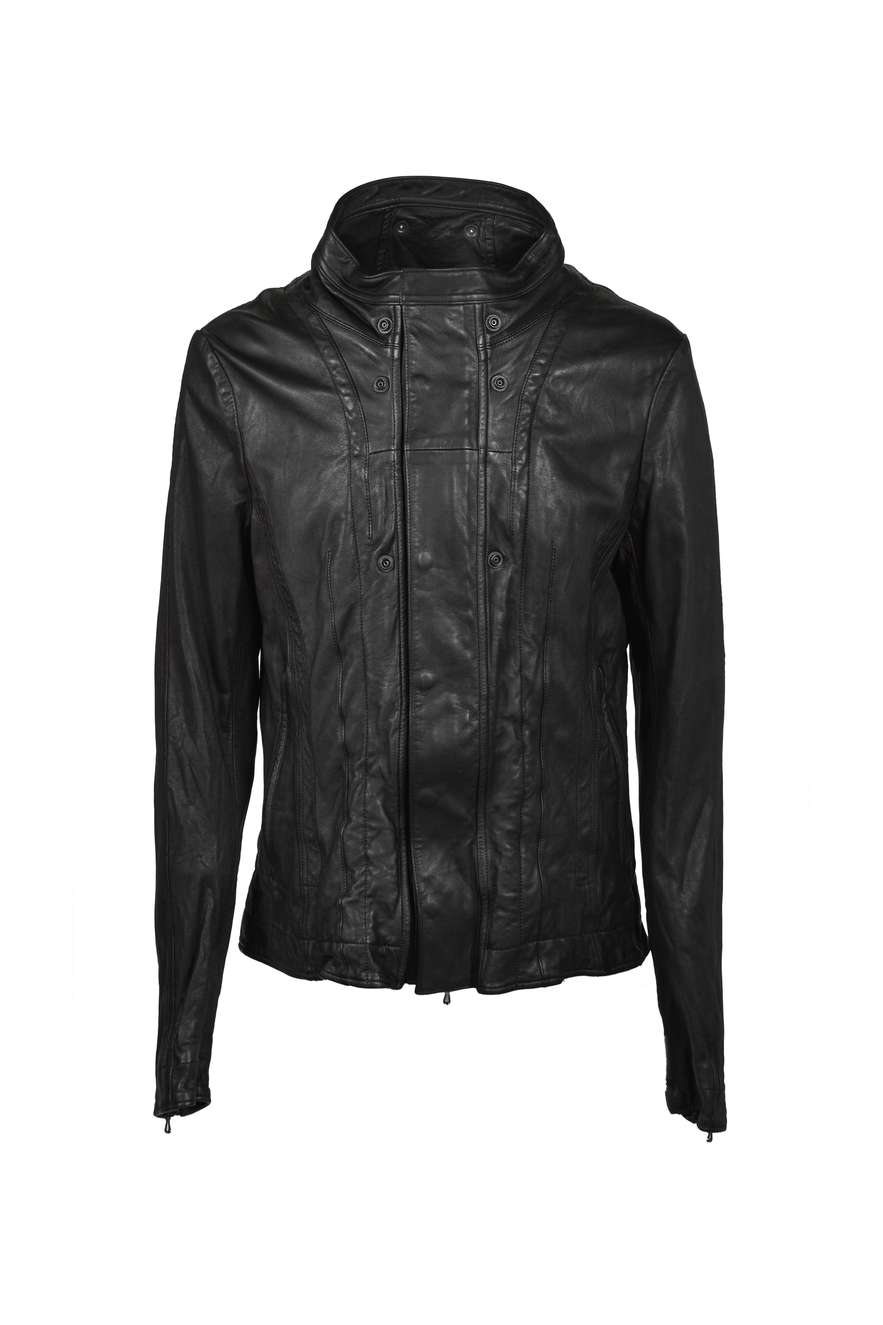 COW SKIN BLOUSON / BLK