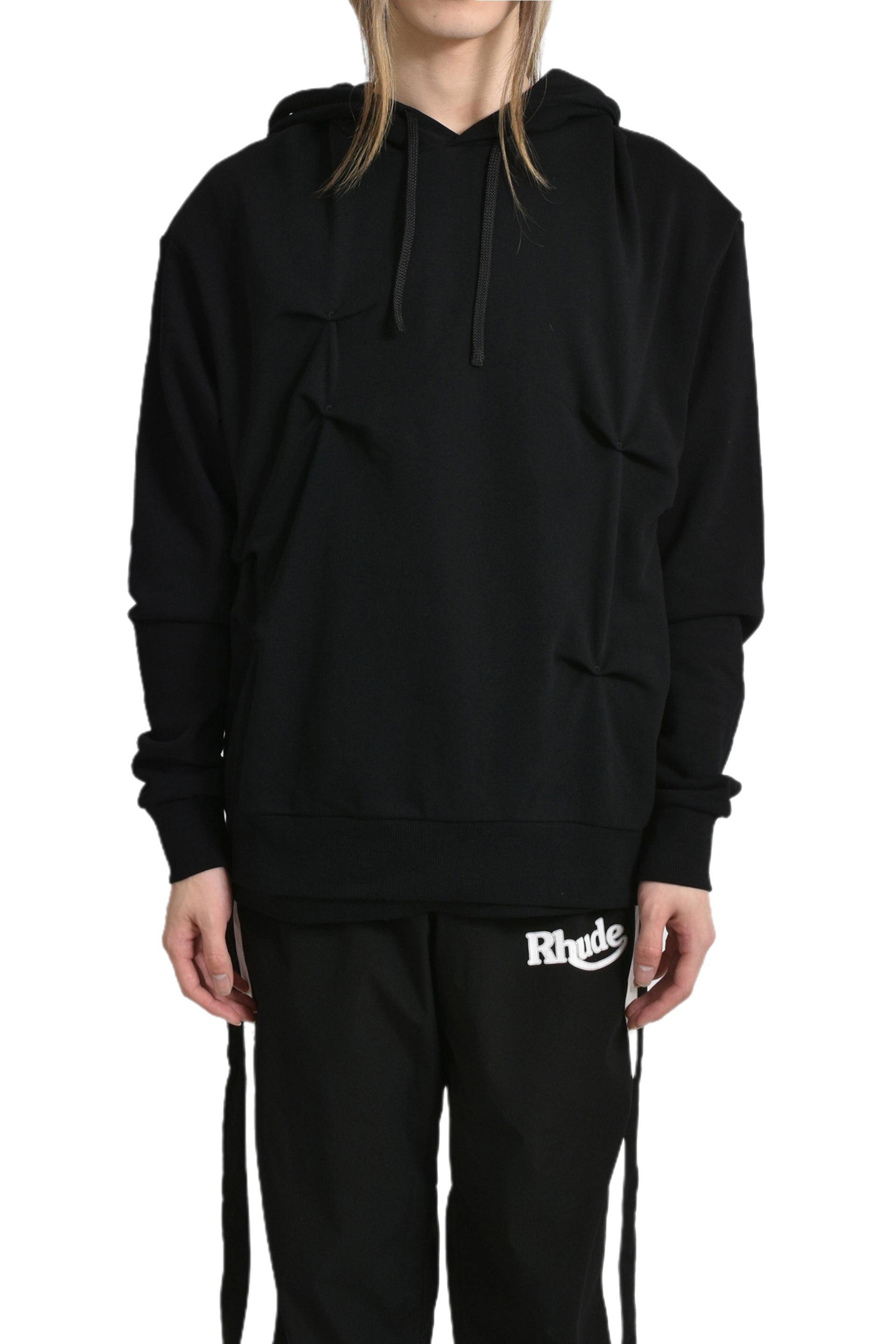 KUSIKOHC MULTI RIVET HOODIE / BLK
