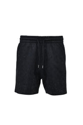 CRYSTAL MONOGRAM SWEATSHORT / BLK