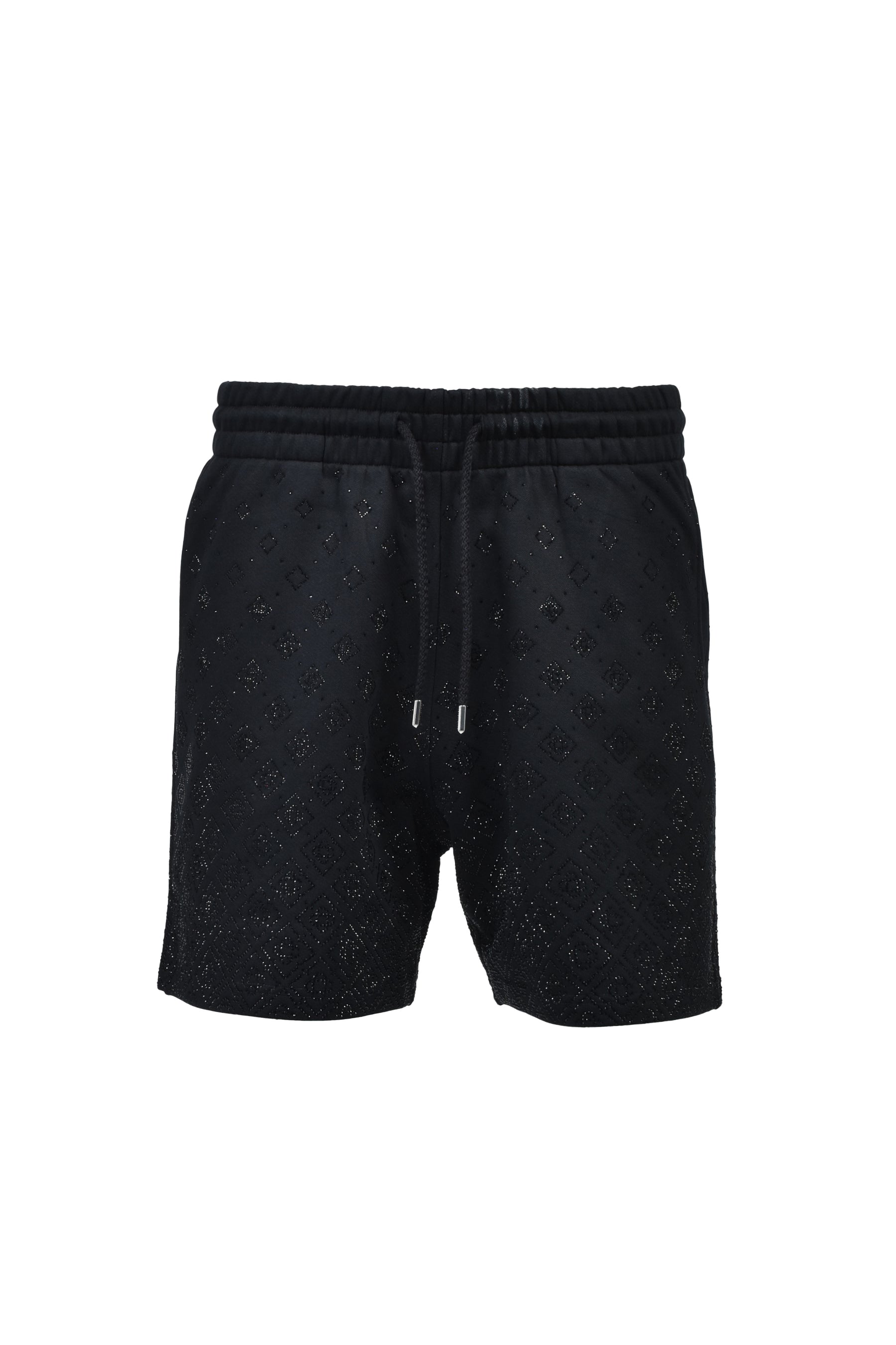 CRYSTAL MONOGRAM SWEATSHORT / BLK