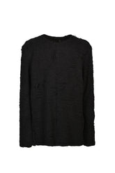 DAMAGE PILE LONG SLEEVE T-SHIRT / BLK