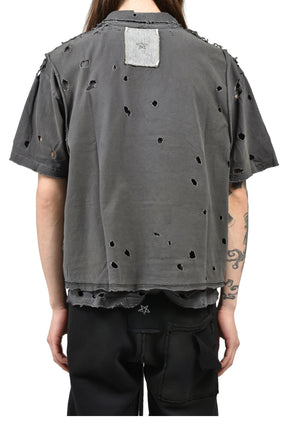 FRAT COLLARED MUSCLE T-SHIRT / WARM WARM BRUISE