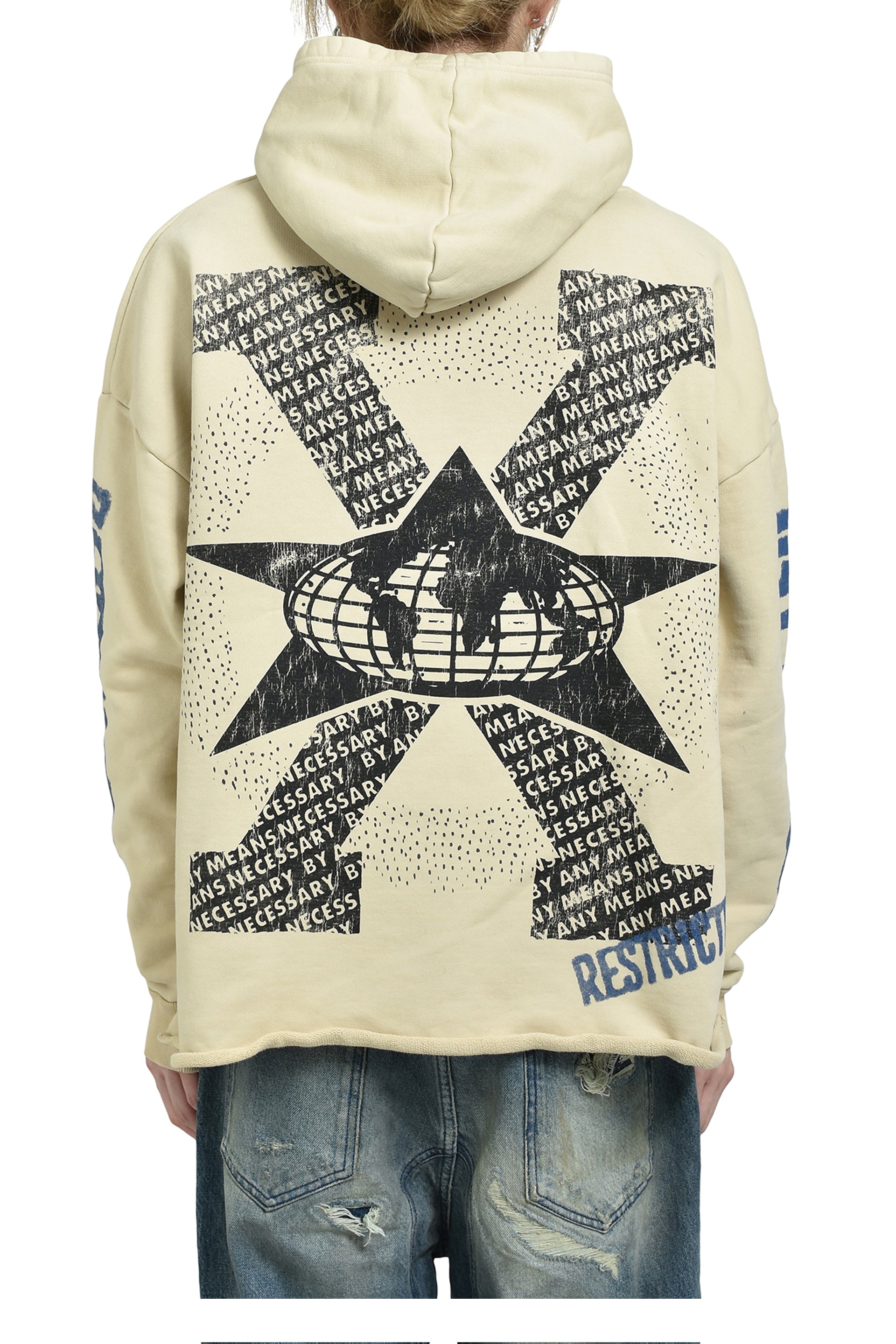 MALCOLM X CREAM HOODIE / CRM