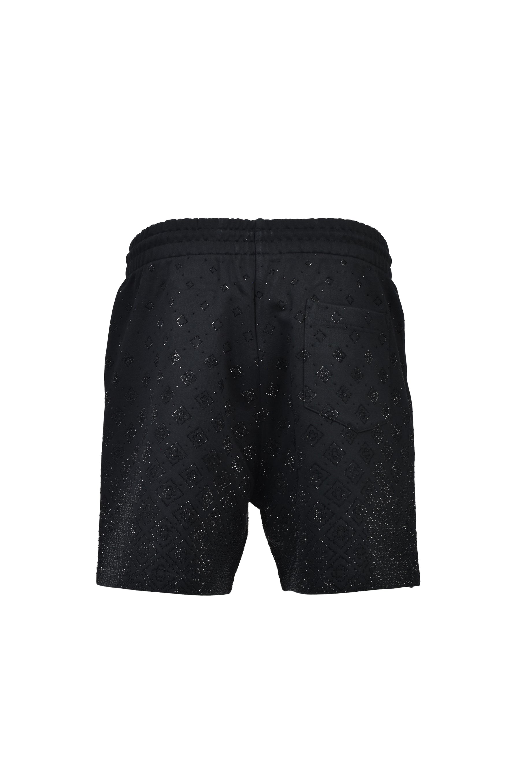 CRYSTAL MONOGRAM SWEATSHORT / BLK