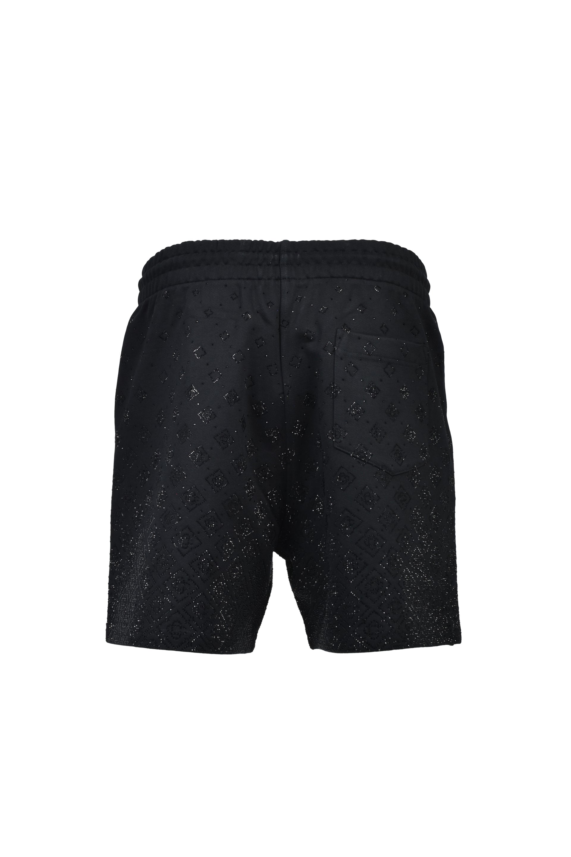 CRYSTAL MONOGRAM SWEATSHORT / BLK