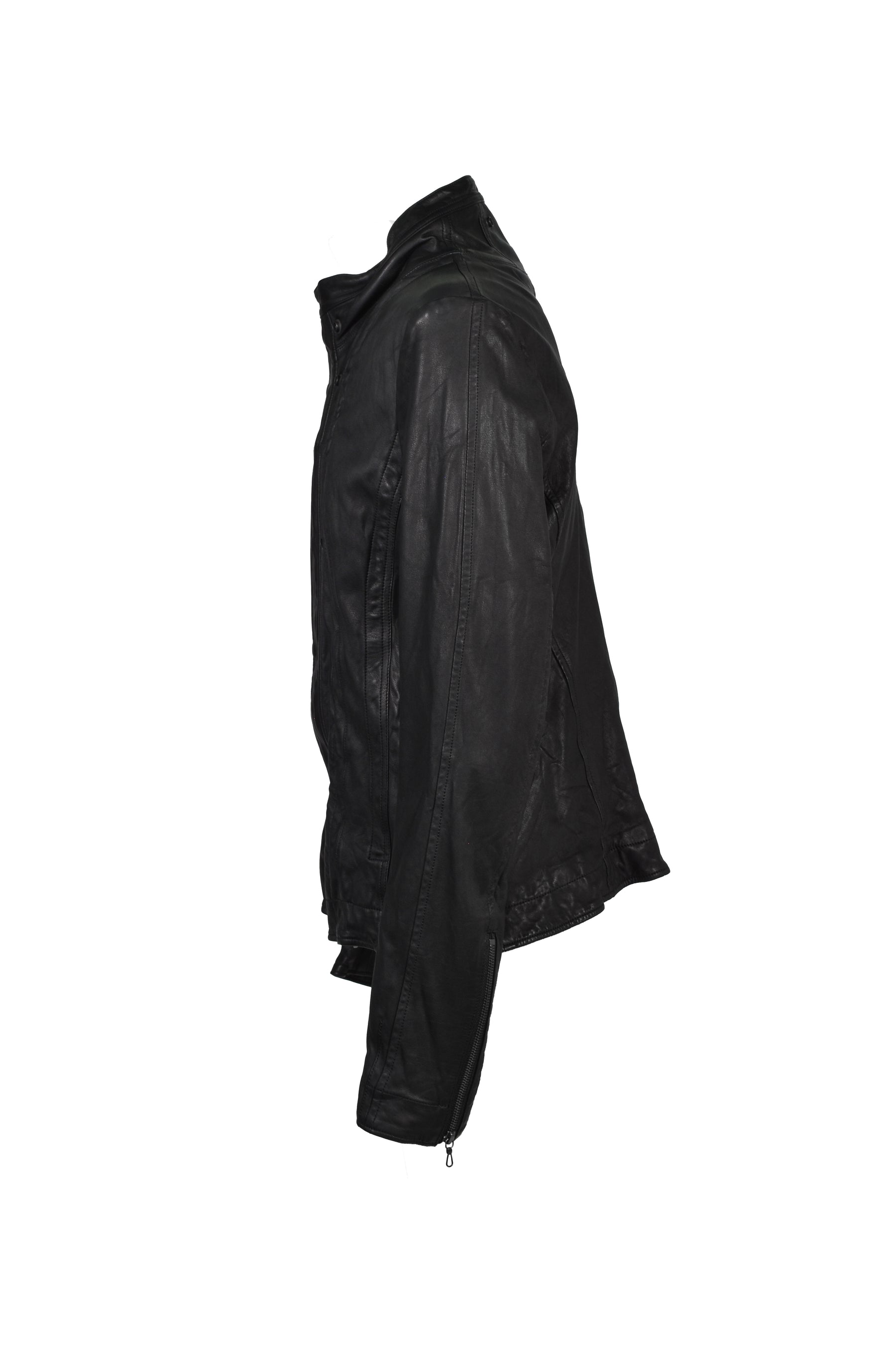 COW SKIN BLOUSON / BLK
