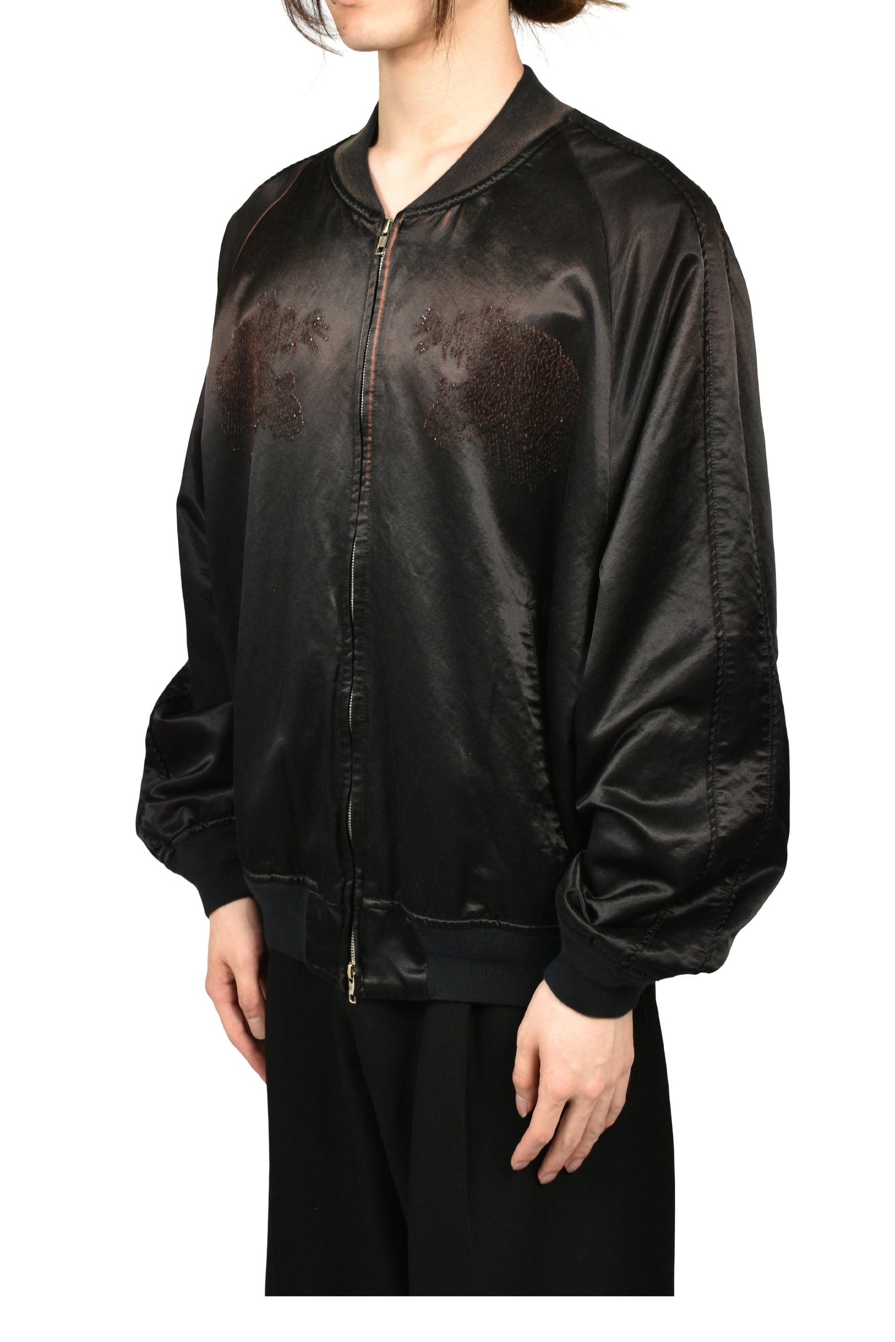 THREADLESS AIR EMBROIDERY SOUVENIR JACKET / BLK