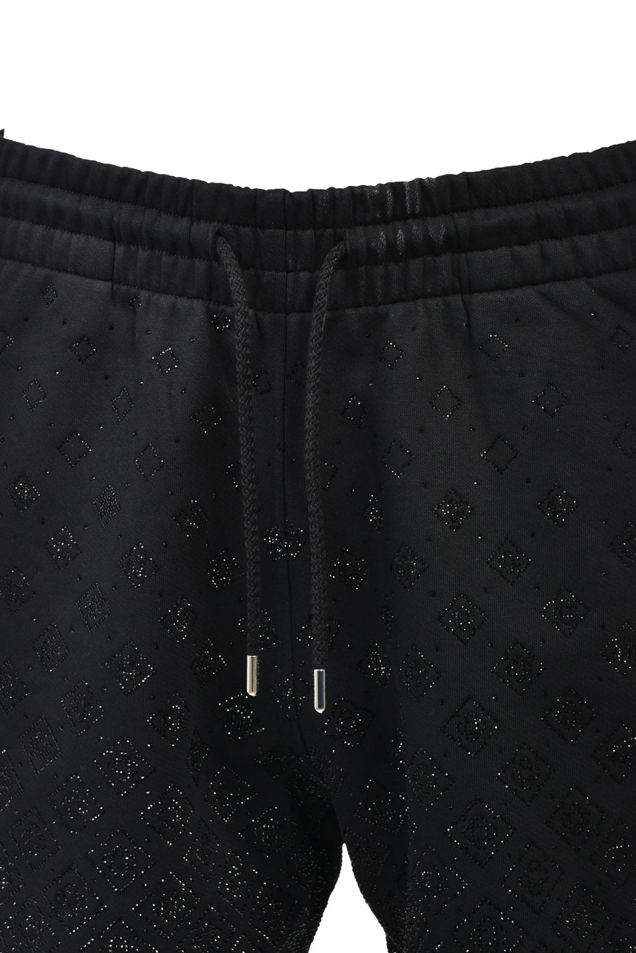 CRYSTAL MONOGRAM SWEATSHORT / BLK