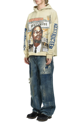 MALCOLM X CREAM HOODIE / CRM