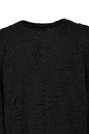 DAMAGE PILE LONG SLEEVE T-SHIRT / BLK