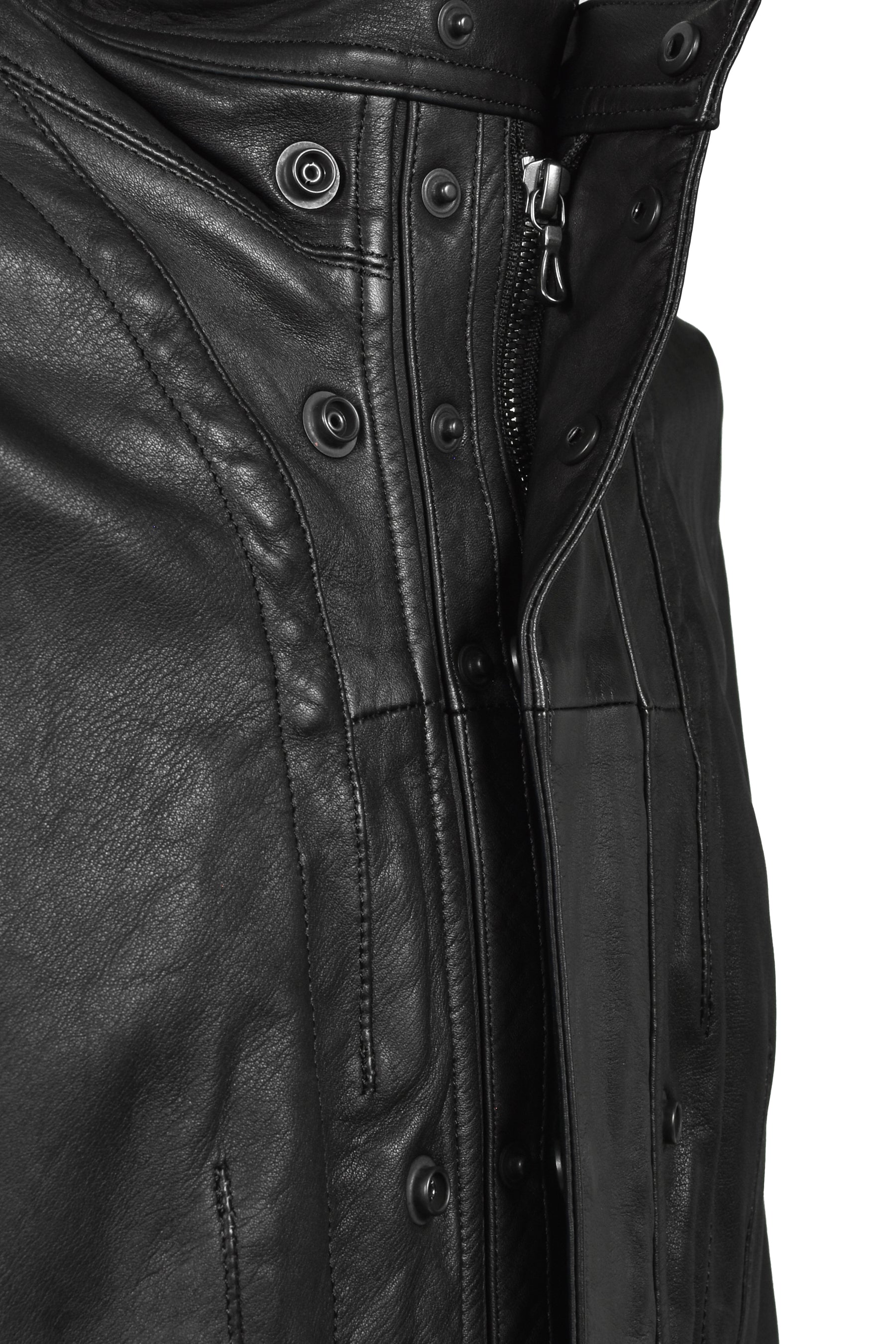 COW SKIN BLOUSON / BLK