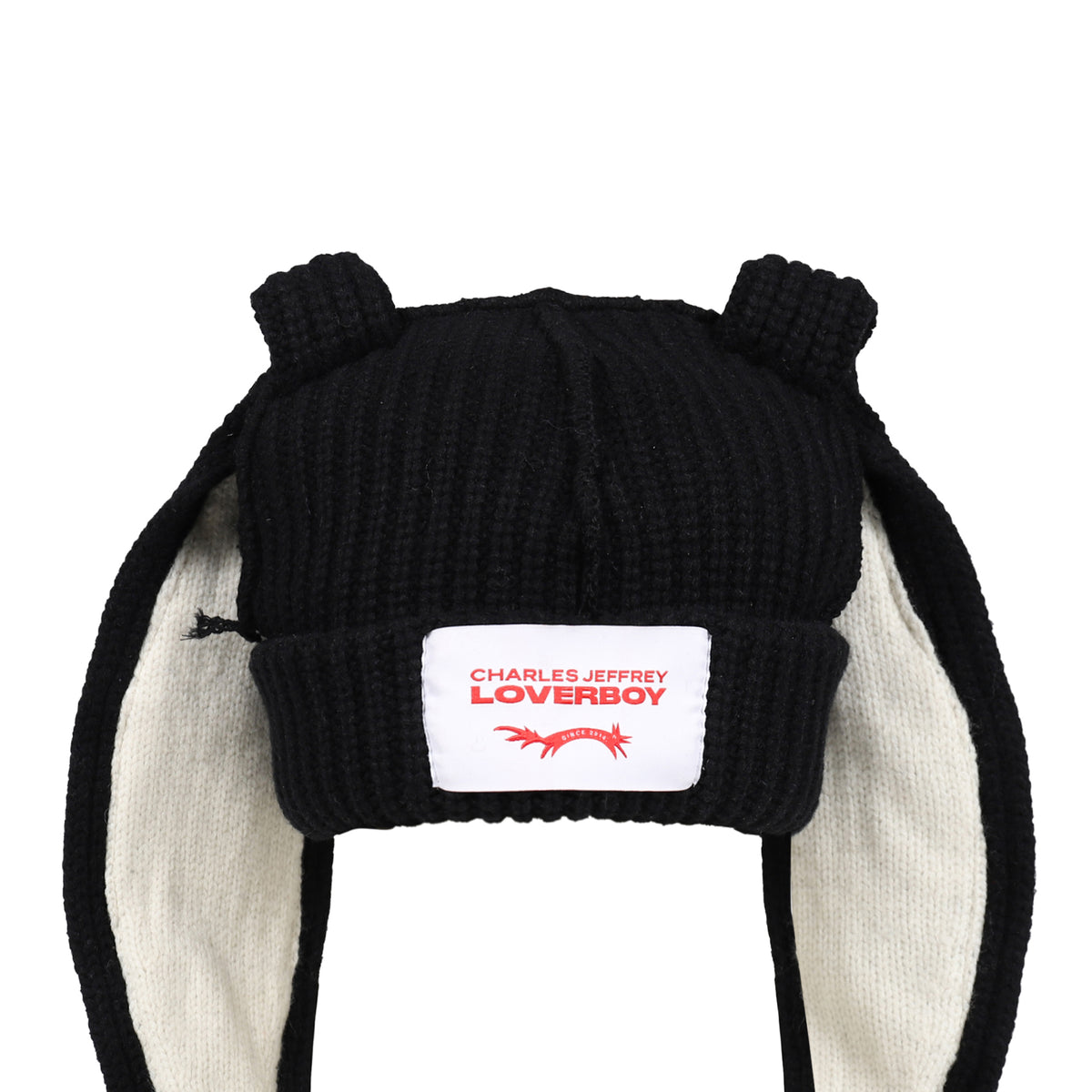 Charles Jeffrey Loverboy SS26 CHUNKY RABBIT BEANIE / BLK - NUBIAN