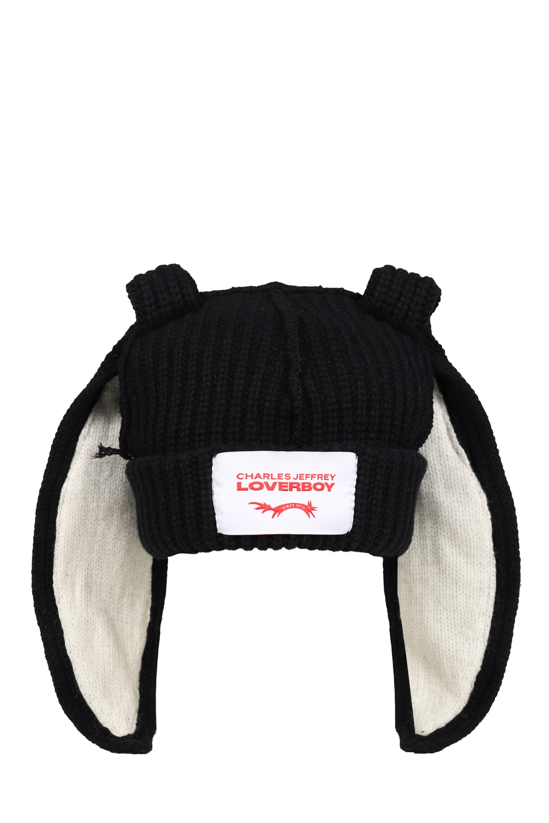 CHUNKY RABBIT BEANIE / BLK
