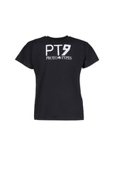 PT9-FITTED PRINTED TEE / BLK