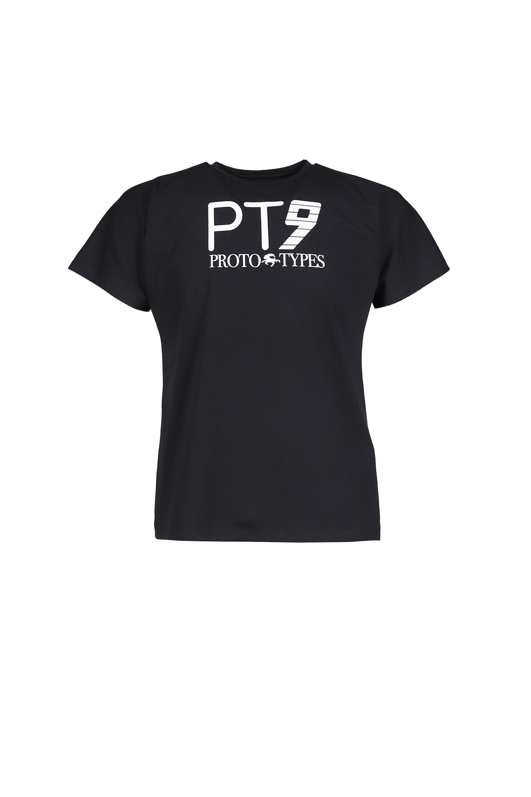 PT9-FITTED PRINTED TEE / BLK