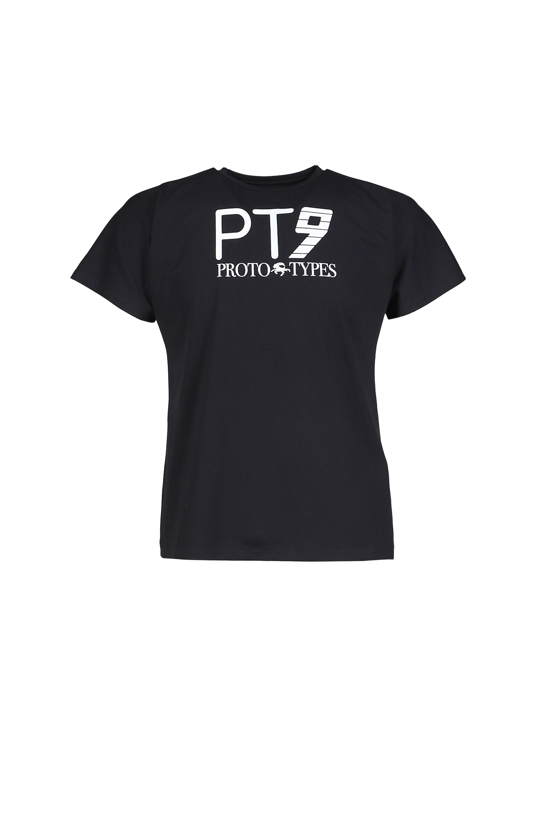 PT9-FITTED PRINTED TEE / BLK