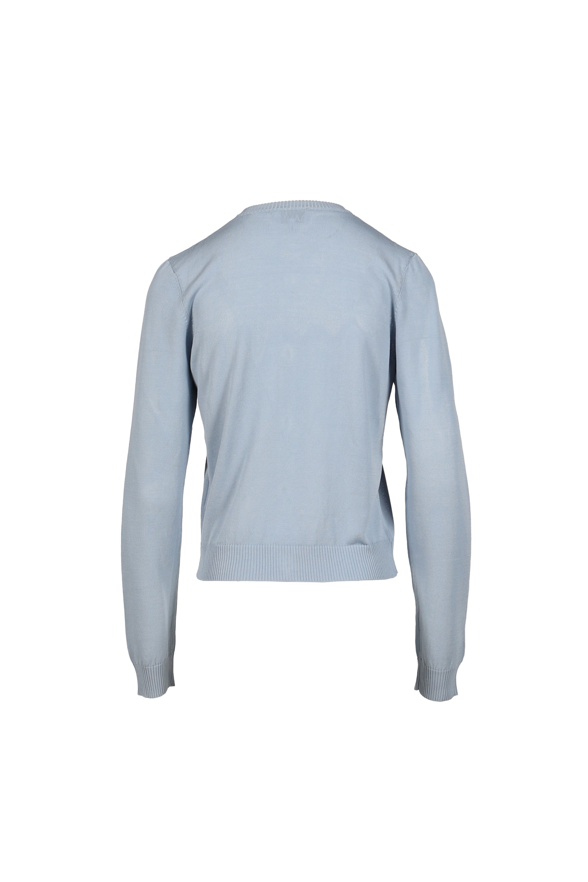 LIGHT COTTON ARGYLE CARDIGAN / SOFT CHAMBRAY