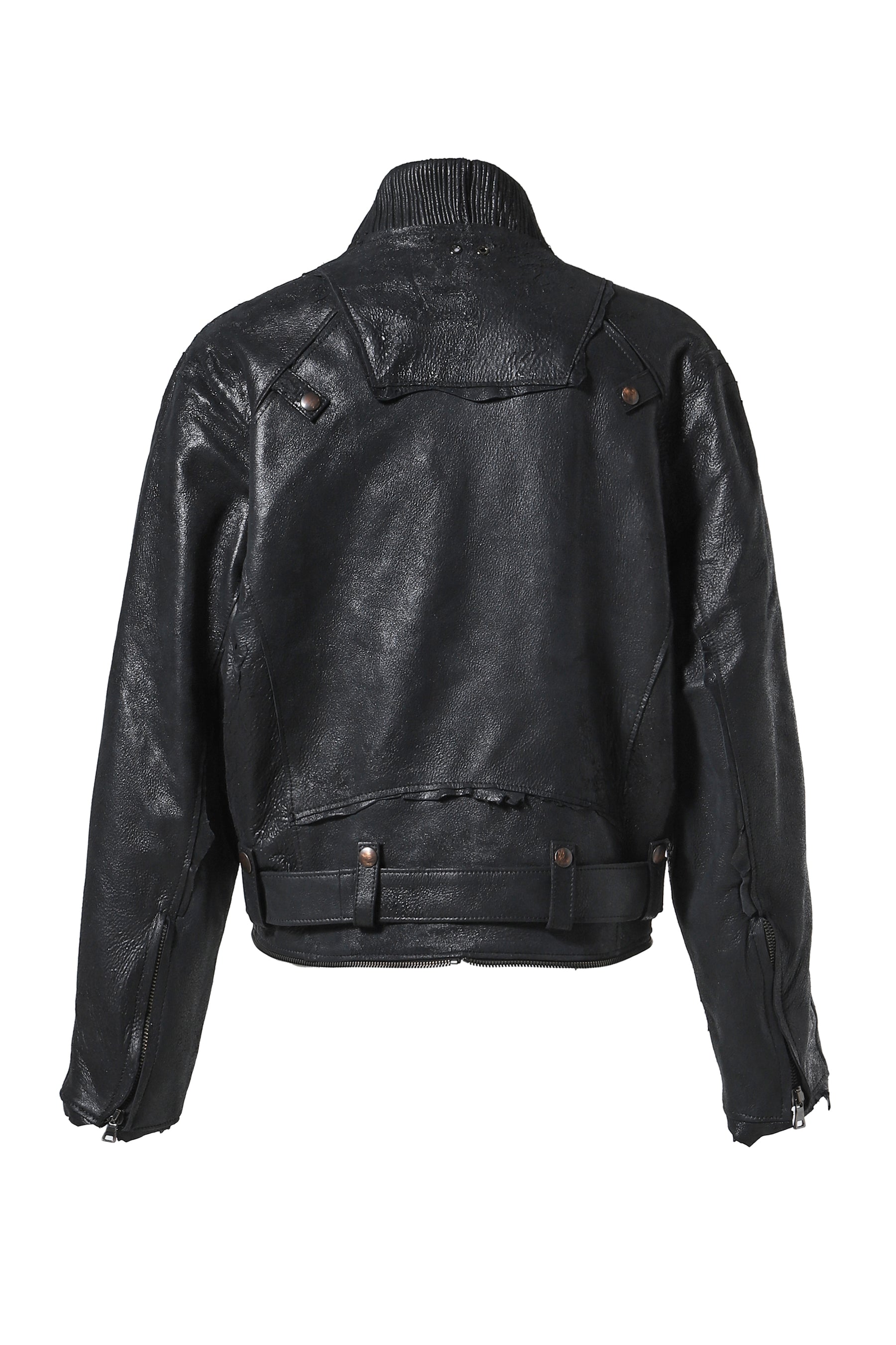 USED LEATHER BIKER / BLK